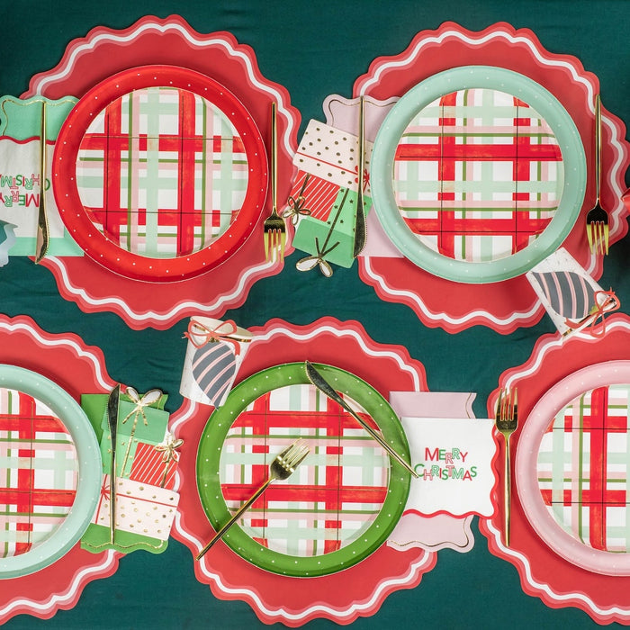 Cheerful Plaid Small Plates