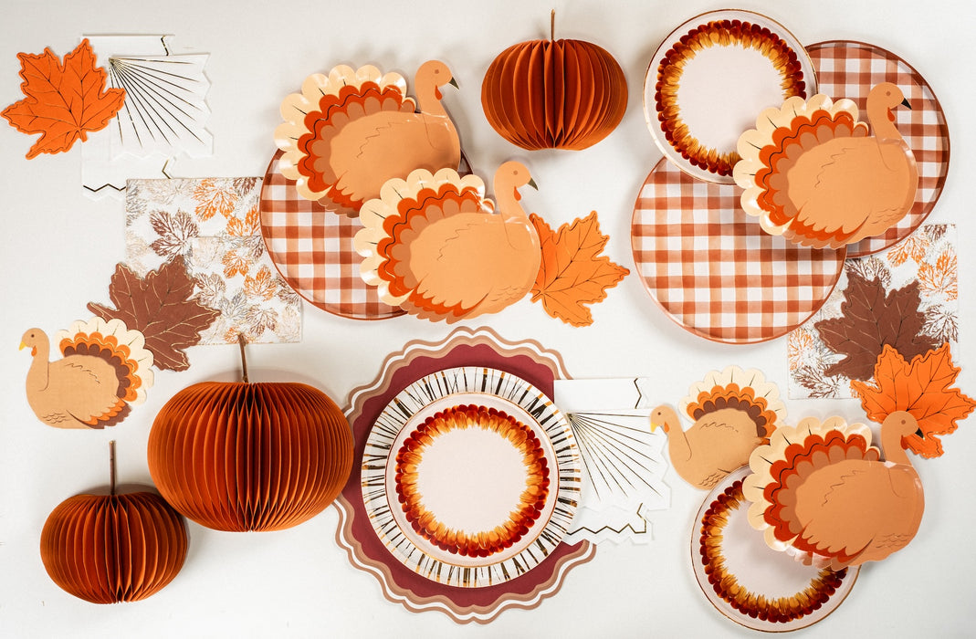 Harvest Turkey Dessert Paper Plates