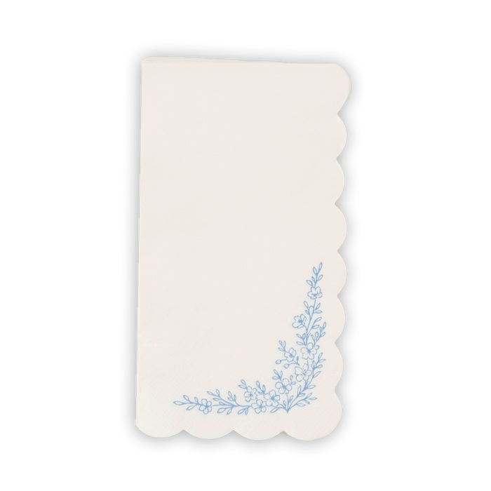 Floral Elegance Blue Guest Towels