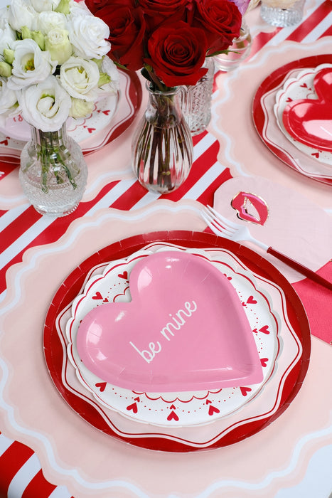 Conversation Heart Shaped Plate Set