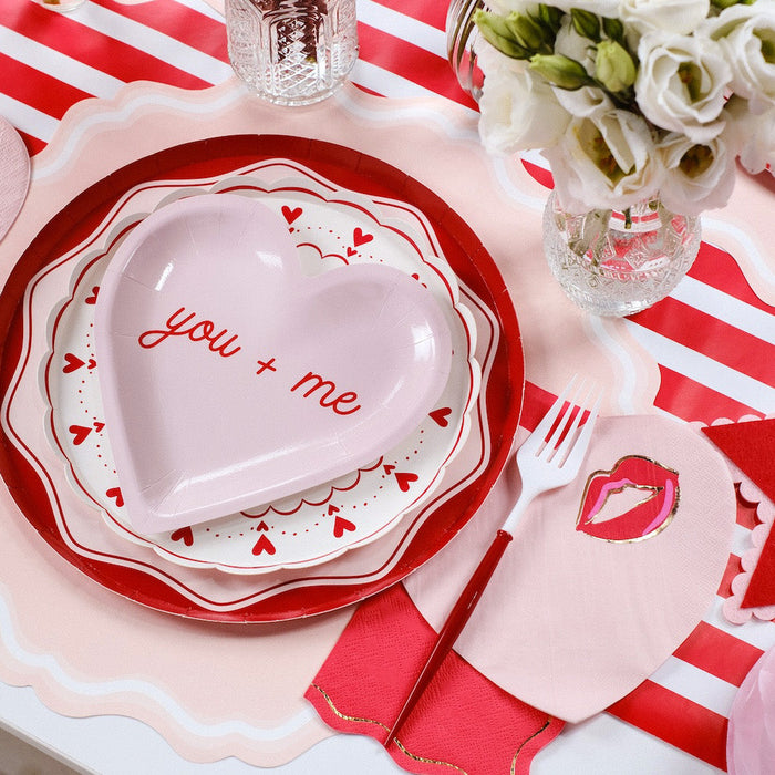 Conversation Heart Shaped Plate Set