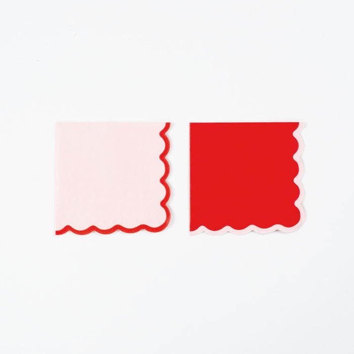 From the Heart Scallop Cocktail Napkins