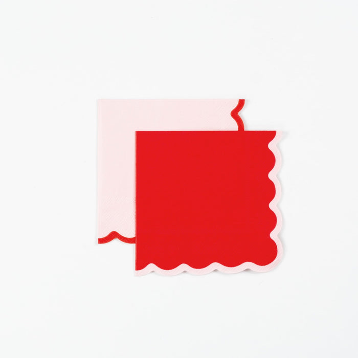 From the Heart Scallop Cocktail Napkins