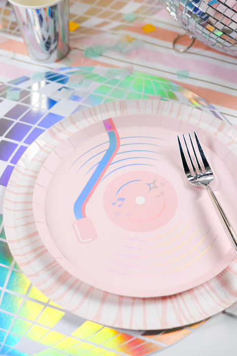 Pop Star Dance Party Vinyl Record Dessert Plates