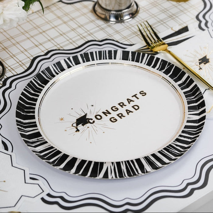 Reverse Black Radiance Dinner Plates