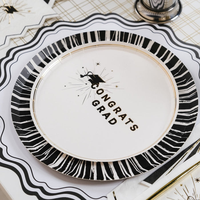 Congrats Grad Graduation Dessert Plates