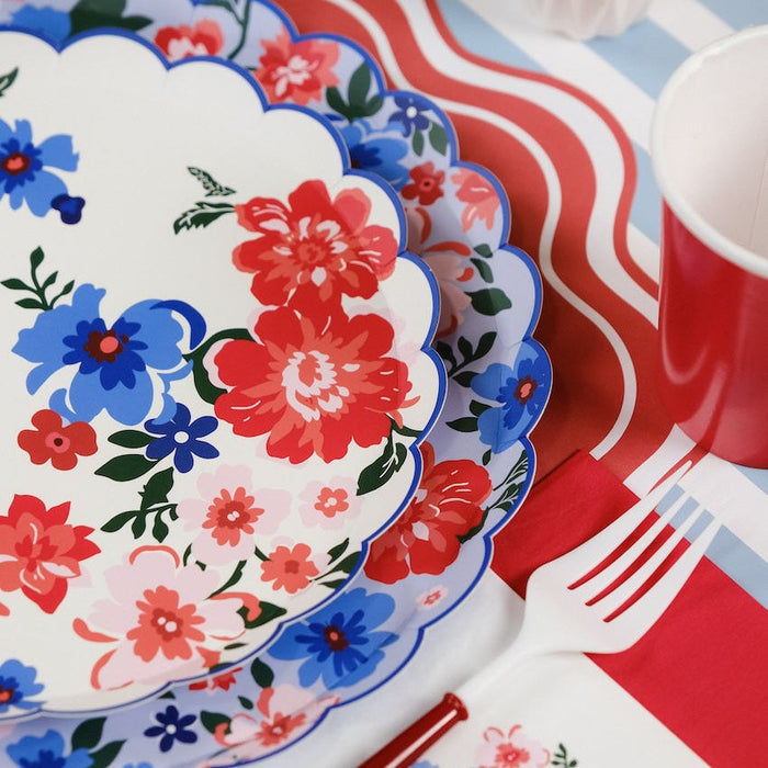 Summer Floral Dessert Plates