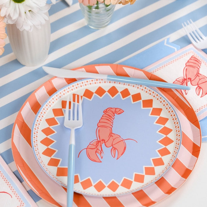 Striped Summer Dinner Plates