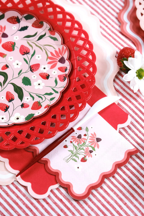 Sweet Berry Patch Strawberry Cocktail Napkins