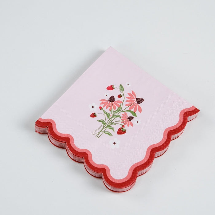 Sweet Berry Patch Strawberry Cocktail Napkins