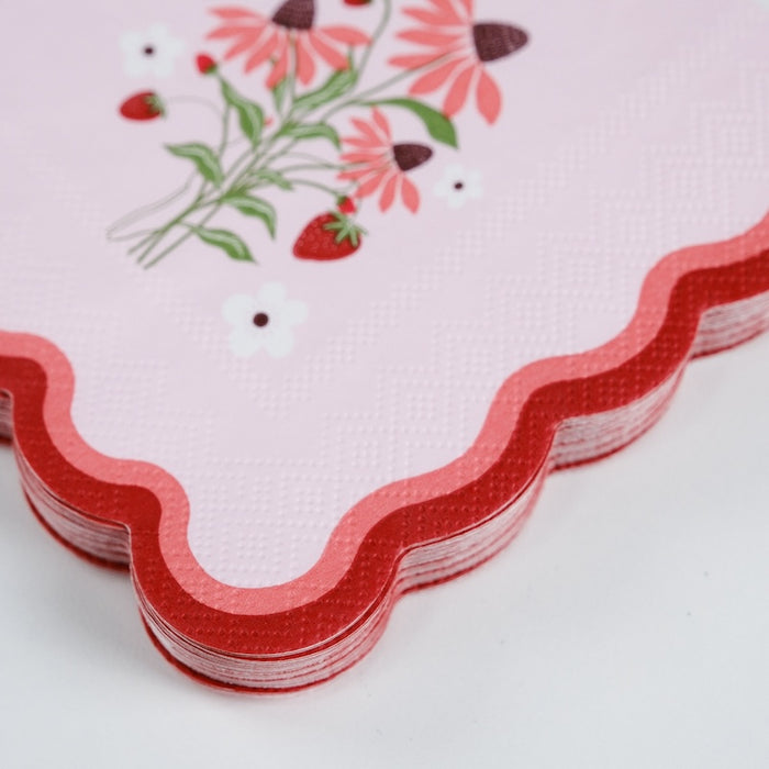 Sweet Berry Patch Strawberry Cocktail Napkins