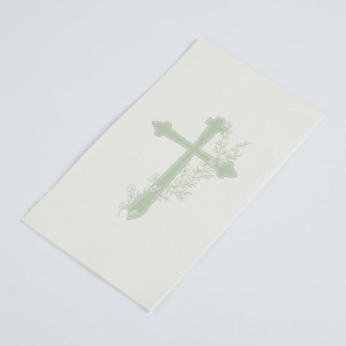 Sage Cross Floral Elegance Guest Towels