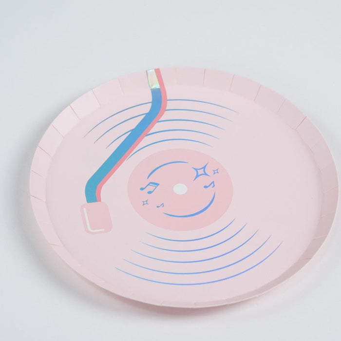 Pop Star Dance Party Vinyl Record Dessert Plates