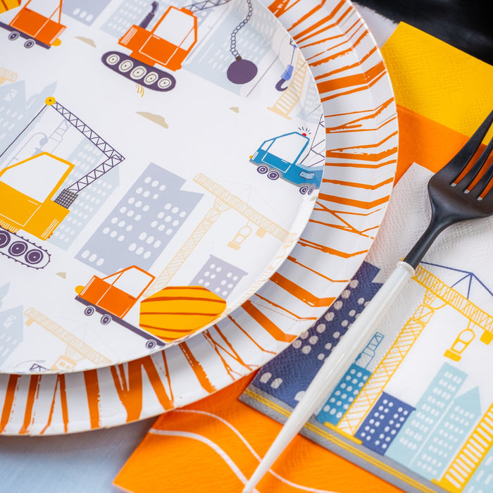 Construction Dessert Plates