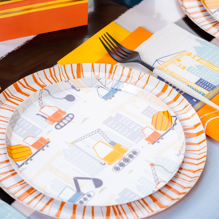 Construction Dessert Plates