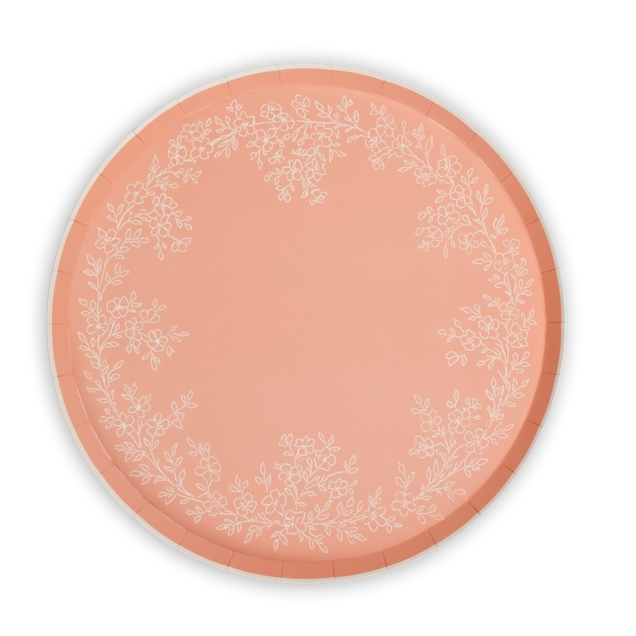 Floral Elegance Pink Dinner Plates