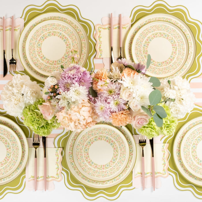 Pink Scallop Guest Towels