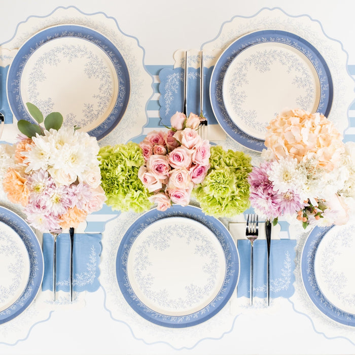 Blue Floral Elegance Party Kit