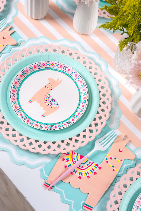 Happy Llama Dessert Paper Plate