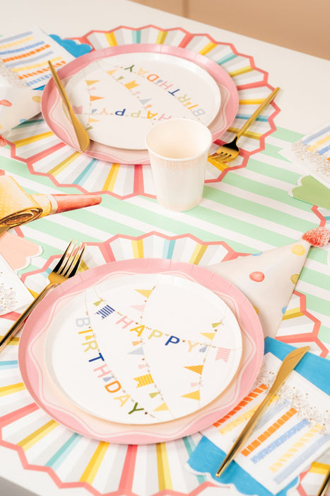 Burst of Color Fan Paper Placemat