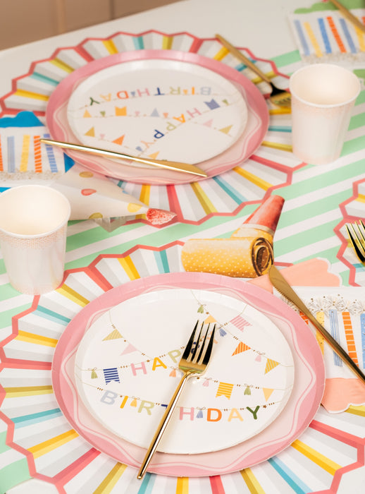 Burst of Color Fan Paper Placemat