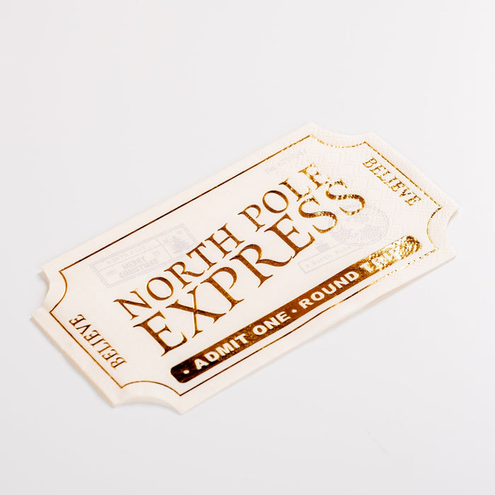 North Pole Express Ticket Napkin