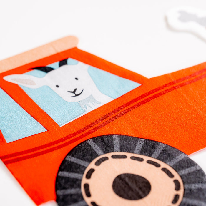Farm Tractor Napkin