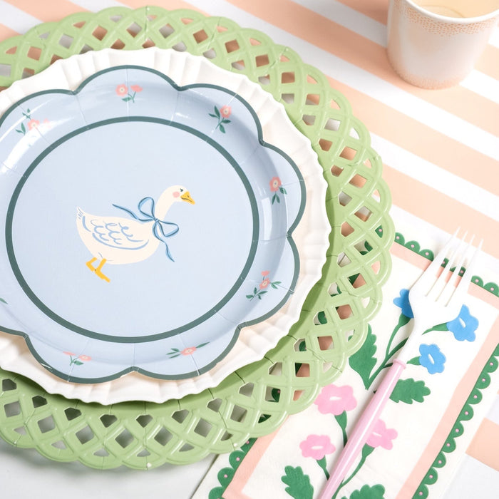 Floral Border Dinner Napkin