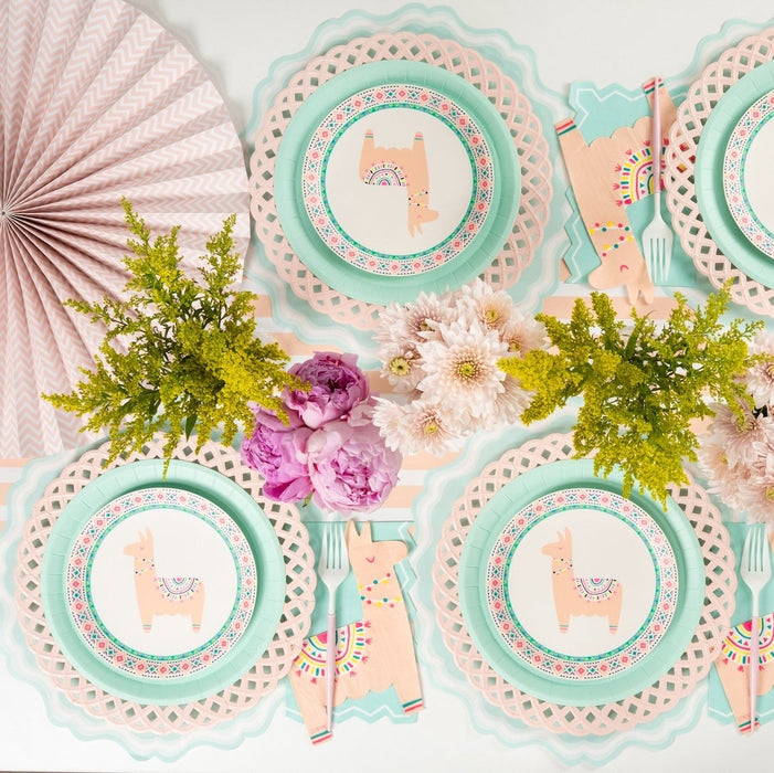 Happy Llama Dessert Paper Plate
