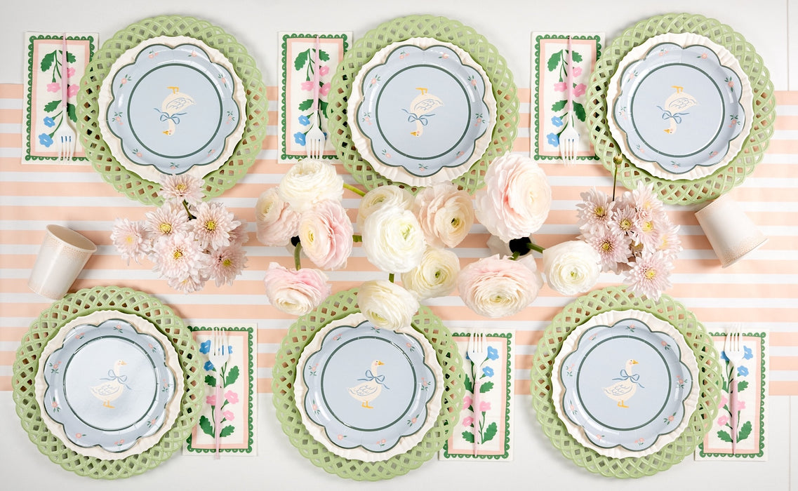 Floral Border Dinner Napkin