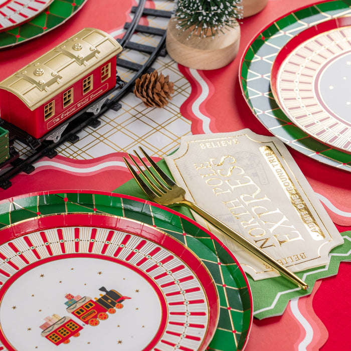 North Pole Express Ticket Napkin