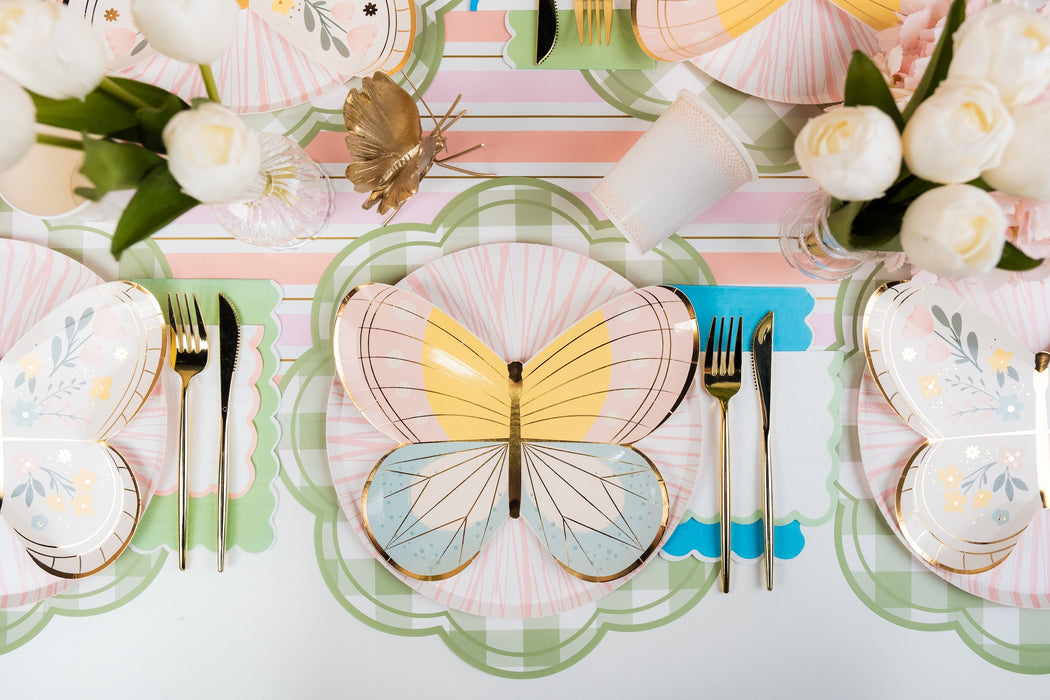 Green Gingham Soft Scallop Placemat