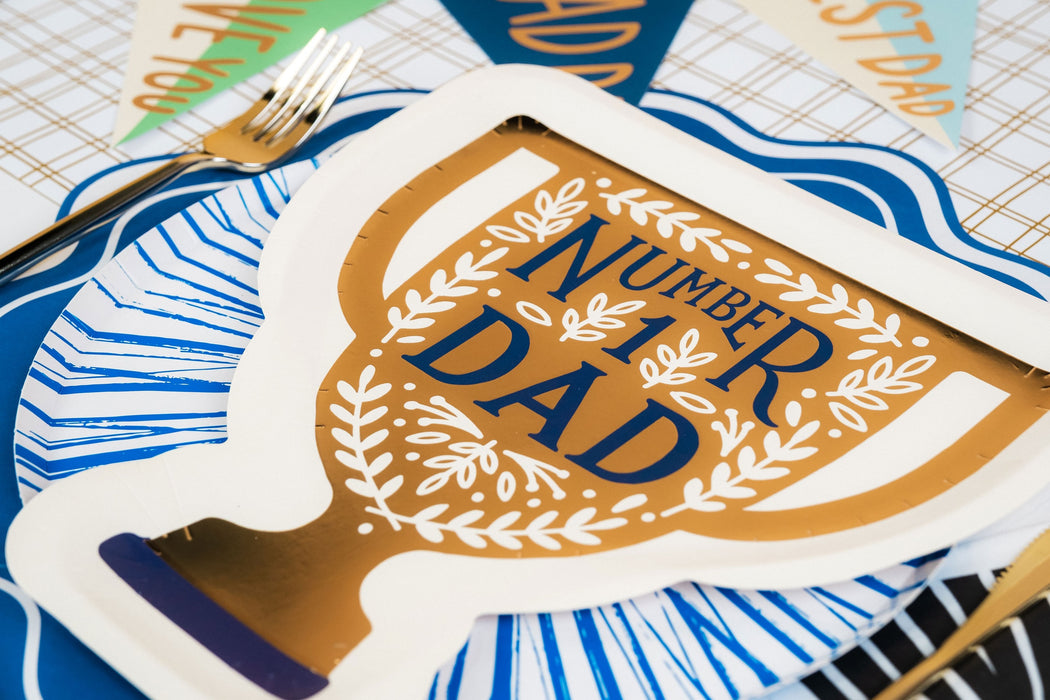 #1 Dad Trophy Plates