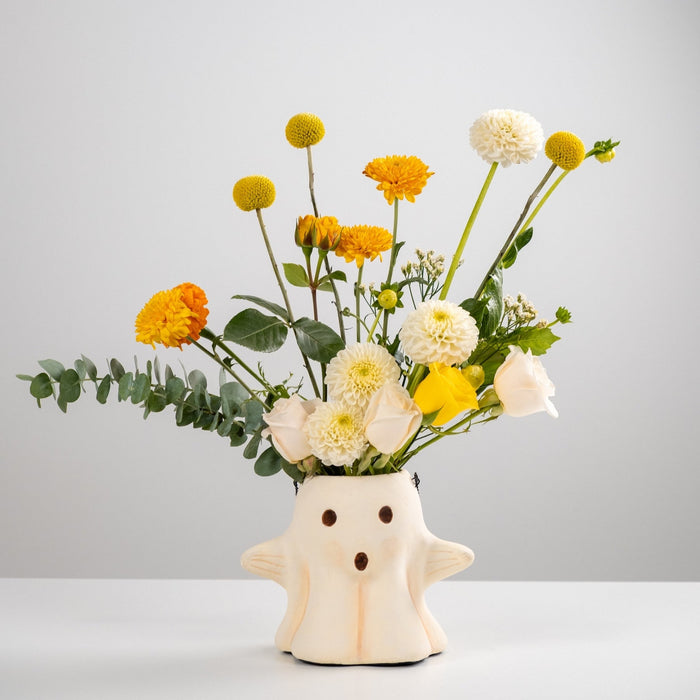Paper Mache Ghost Bucket