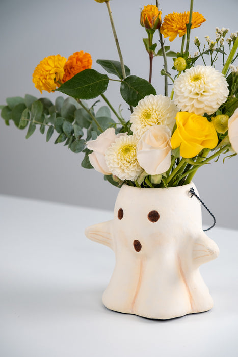 Paper Mache Ghost Bucket