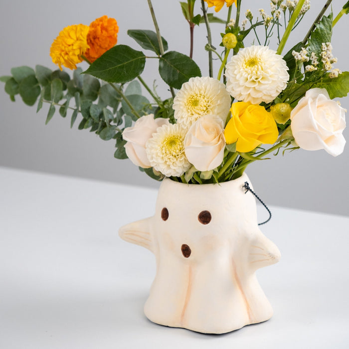 Paper Mache Ghost Bucket