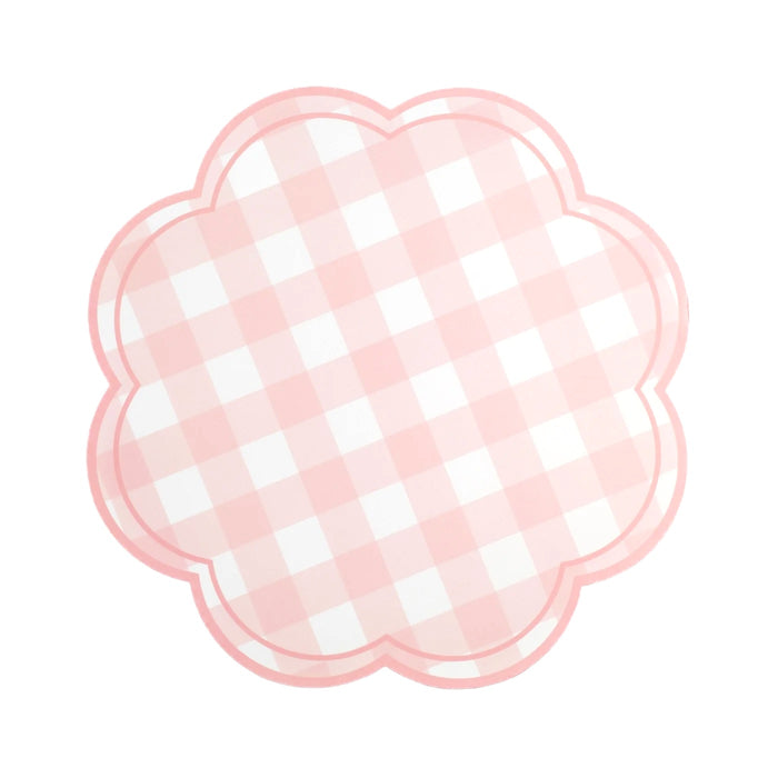 Pink Gingham Soft Scallop Placemat