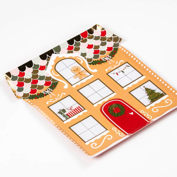 Gingerbread House Shaped Plates