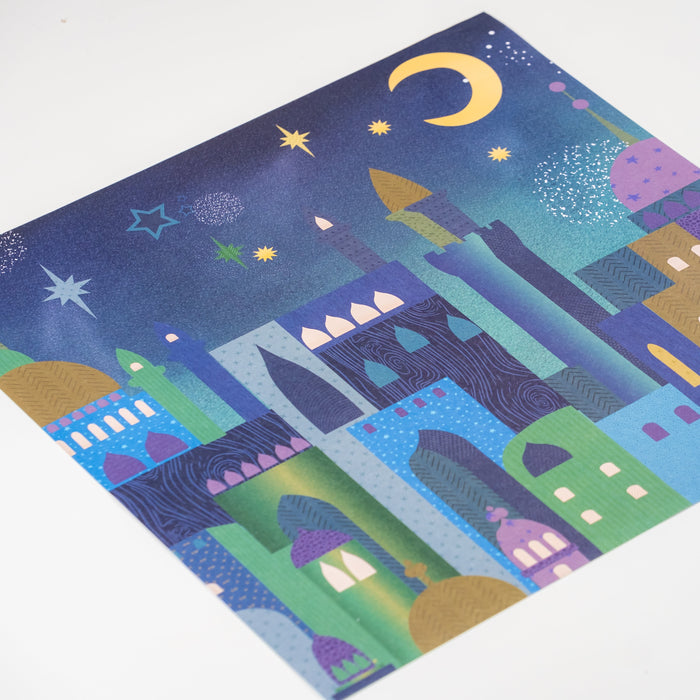Nativity Cityscape Paper Placemats