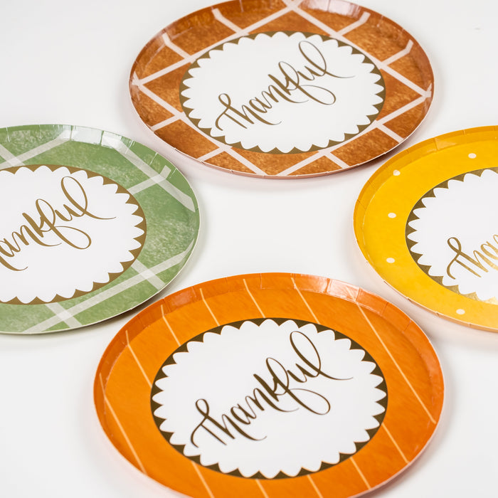 Harvest Thankful Dessert Plates