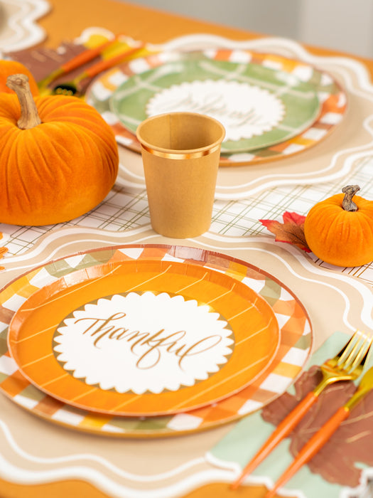 Plaid Thankful Thanksgiving Party Kit