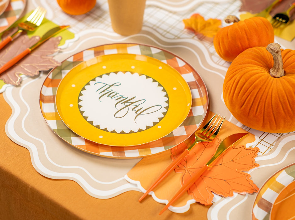 Plaid Thankful Thanksgiving Party Kit
