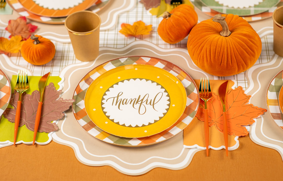 Plaid Thankful Thanksgiving Party Kit