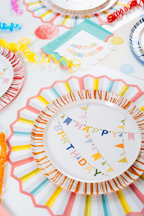Burst of Color Fan Paper Placemat