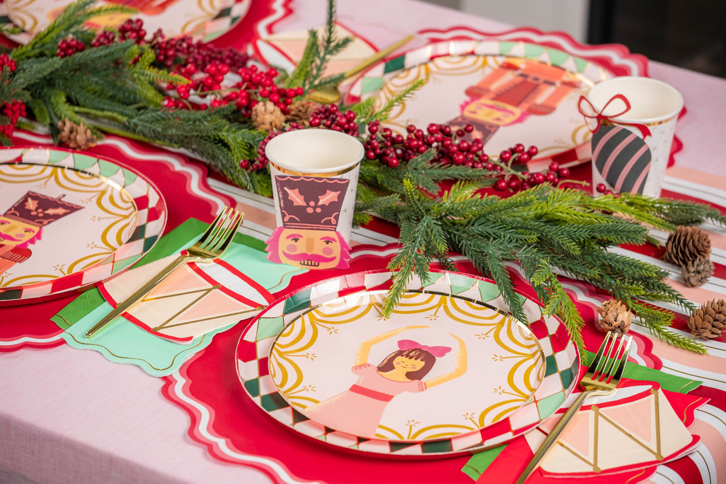 Multicolor Holiday Diamond Dinner Plates