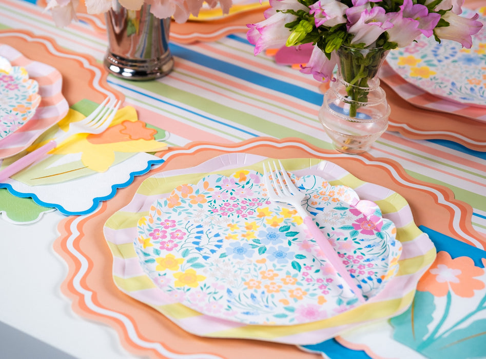 Peach Fancy Scallop Placemats