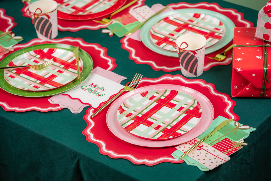Cheerful Plaid Small Plates
