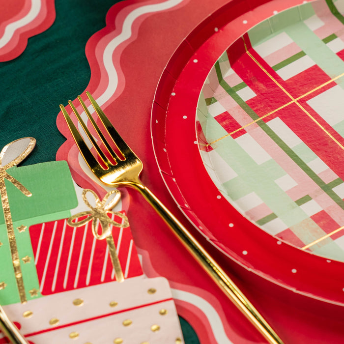 Cheerful Plaid Small Plates