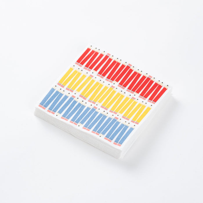 School Days Pencils Beverage Napkin