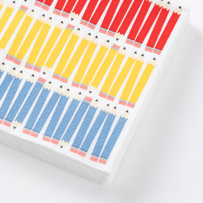 School Days Pencils Beverage Napkin